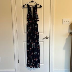Express Blue maxi halter dress